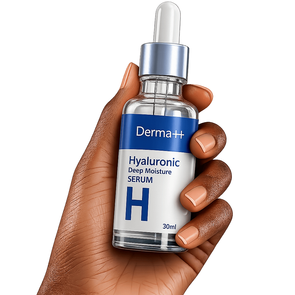 Hand holding Hyaluronic Serum