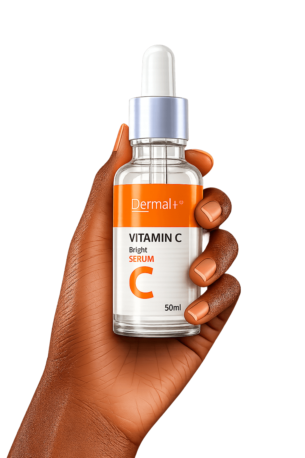 Hand holding Vitamin C Serum